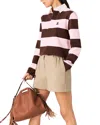 Maje Polo Sweatshirt In Multi