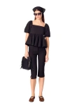 Maje Poplin Balloon Sleeve Top In Black