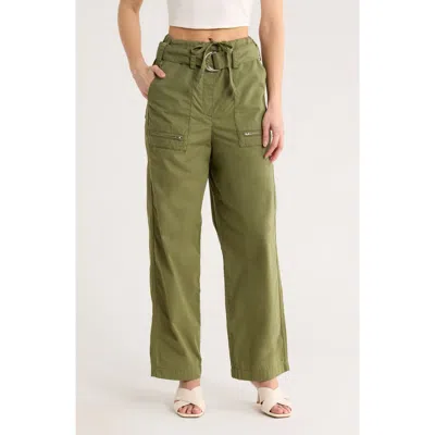 Maje Popsy Cotton Utility Pants In Brown