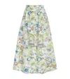 Maje Postcard-print Button-front Midi Skirt In Multi