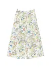 Maje Postcard-print Button-front Midi Skirt In Multi