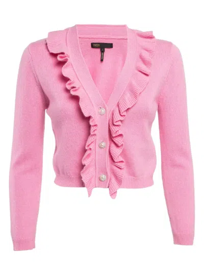 Pre-owned Maje  Molantti Ruffled Cardigan