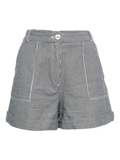 Pre-owned Maje  Striped High-waisted Shorts