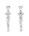 Maje Precieux Cascade Rhinestone Linear Drop Earrings In Transparent