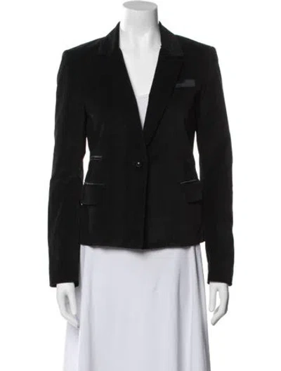 Pre-owned Maje Printed Blazer In Black