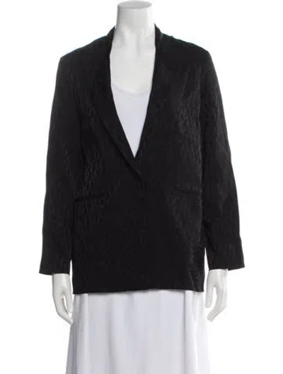 Pre-owned Maje Printed Blazer In Gray