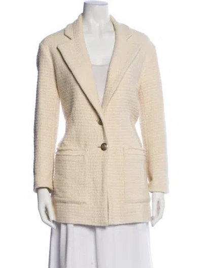 Pre-owned Maje Printed Blazer In Neutral