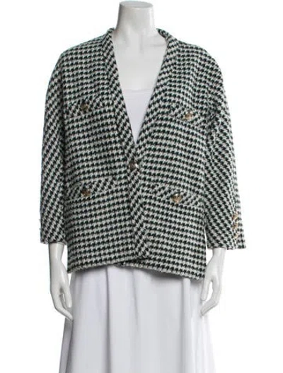 Pre-owned Maje Printed Blazer In Neutral