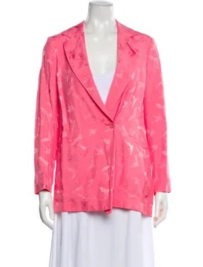 Pre-owned Maje Printed Blazer In Pink