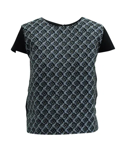 Maje Printed Blouse In Black Silk