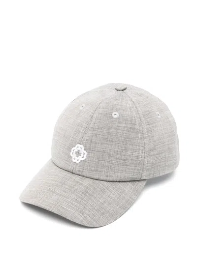 Maje Printed Cotton Cap In 灰色
