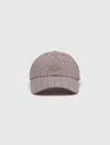 Maje Womens Light Grey Rhinestone-embellished Logo Knitted Baseball Cap In Brown