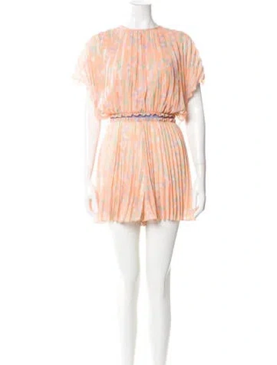 Pre-owned Maje Printed Crew Neck Romper In Multi