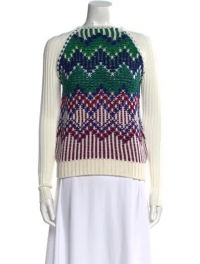 Pre-owned Maje Printed Crew Neck Sweater