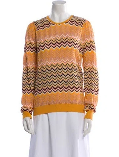 Pre-owned Maje Printed Crew Neck Sweater