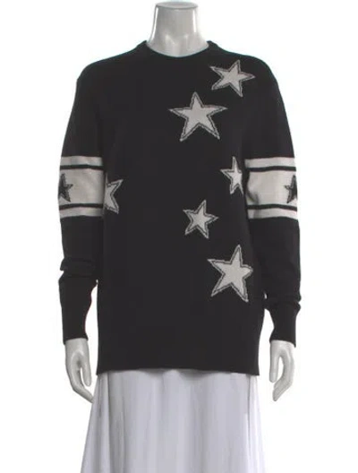 Pre-owned Maje Printed Crew Neck Sweater In Gray