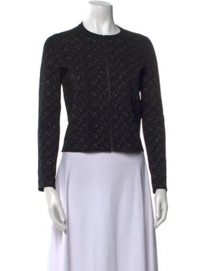 Pre-owned Maje Printed Crew Neck Sweater In Multi