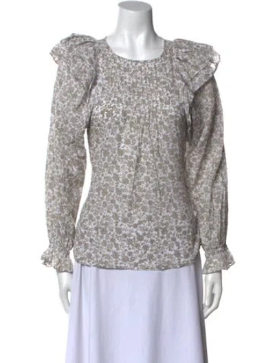 Pre-owned Maje Printed Crew Neck Sweatshirt In Neutral