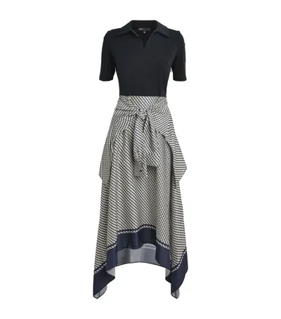 MAJE PRINTED-DETAIL MIDI DRESS
