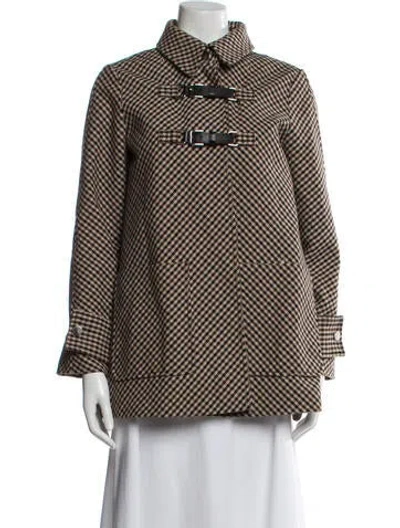 Pre-owned Maje Printed Down Jacket In Brown
