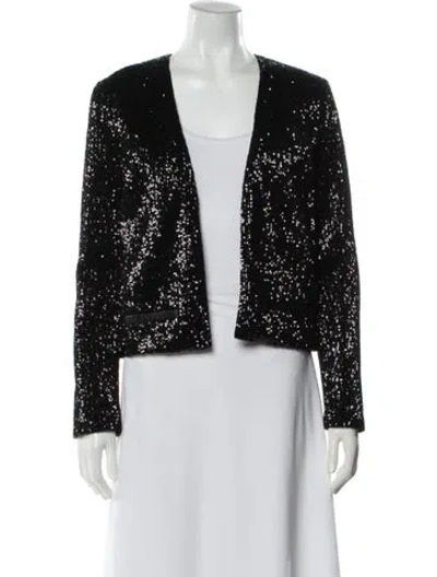 Pre-owned Maje Printed Evening Jacket In Black
