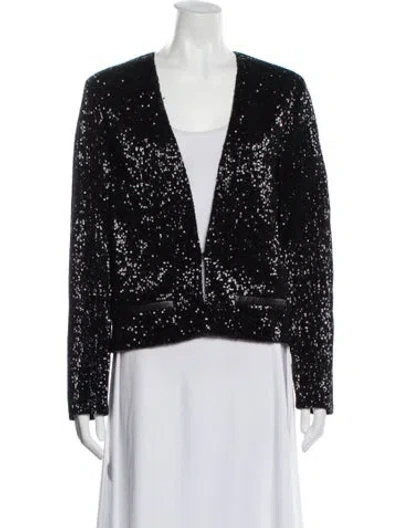 Pre-owned Maje Printed Evening Jacket In Black