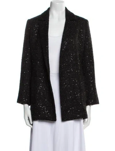 Pre-owned Maje Printed Evening Jacket In Black