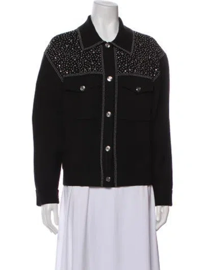 Pre-owned Maje Printed Evening Jacket In Black