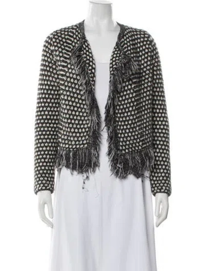 Pre-owned Maje Printed Evening Jacket In Gray