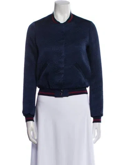 Pre-owned Maje Printed Jacket In Blue