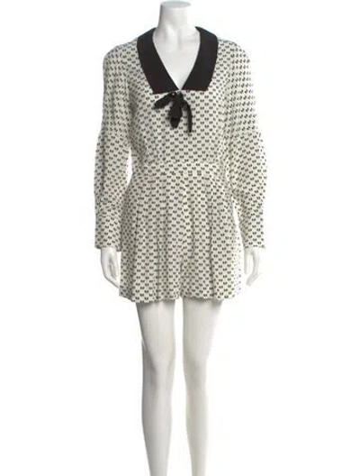 Pre-owned Maje Printed Jumpsuit In White