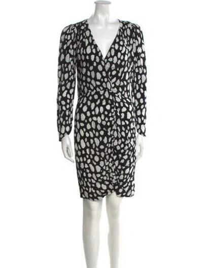 Pre-owned Maje Printed Knee-length Dress In Multi