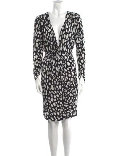 Pre-owned Maje Printed Knee-length Dress In Multi