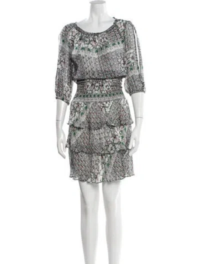 Pre-owned Maje Printed Knee-length Dress In Multi