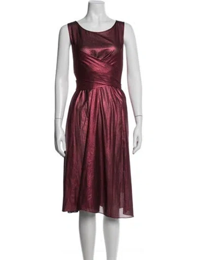 Pre-owned Maje Printed Knee-length Dress In Red