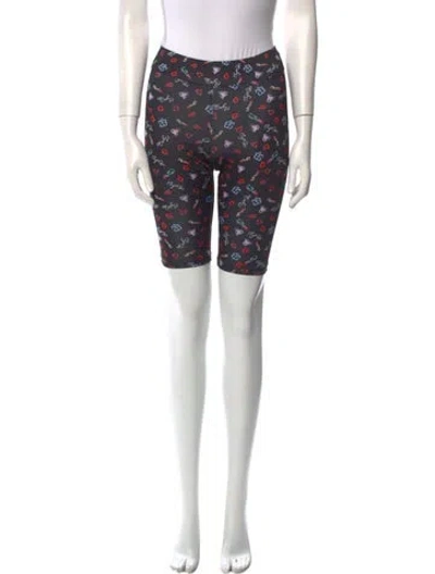 Pre-owned Maje Printed Knee-length Shorts In Black