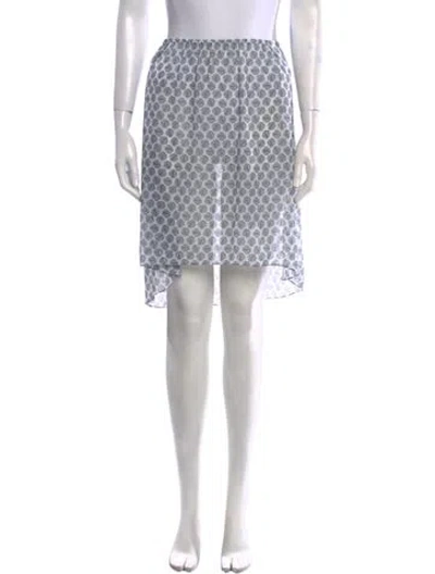 Pre-owned Maje Printed Knee-length Skirt In Blue