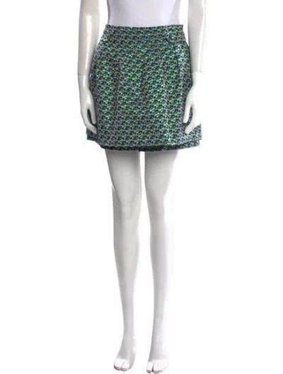 Pre-owned Maje Printed Knee-length Skirt In Green