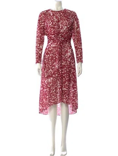 Pre-owned Maje Printed Long Dress In Multi