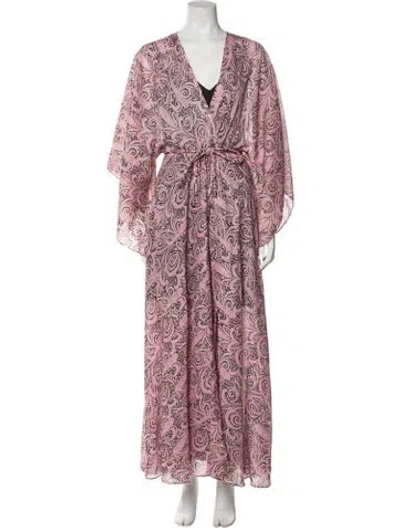 Pre-owned Maje Printed Long Dress W/ Tags
