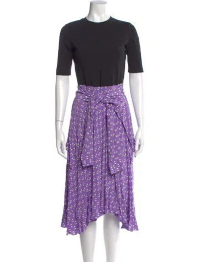 Pre-owned Maje Printed Long Dress W/ Tags In Multi