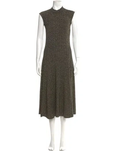 Pre-owned Maje Printed Midi Length Dress In Multi