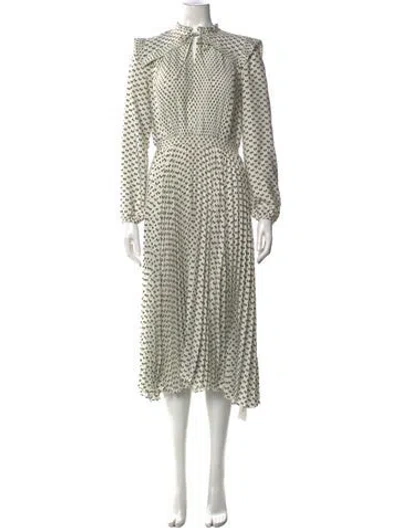 Pre-owned Maje Printed Midi Length Dress In Neutral
