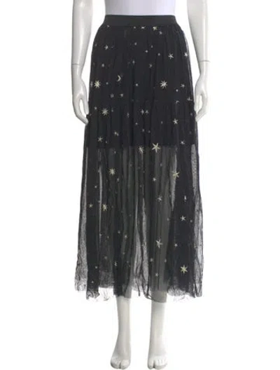 Pre-owned Maje Printed Midi Length Skirt