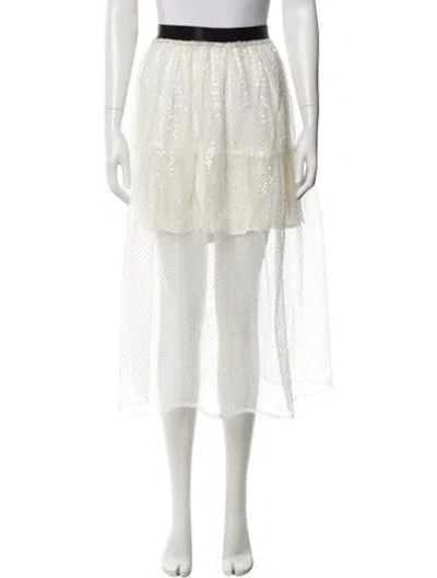 Pre-owned Maje Printed Midi Length Skirt