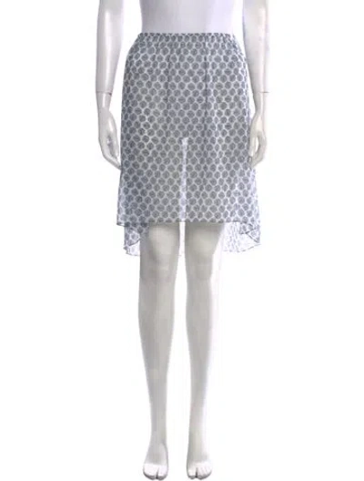 Pre-owned Maje Printed Midi Length Skirt In Blue