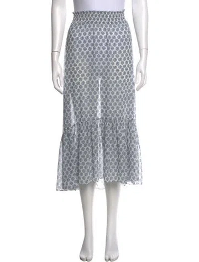 Pre-owned Maje Printed Midi Length Skirt In Blue