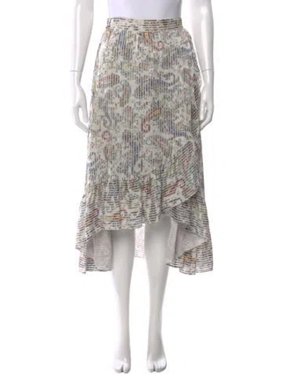 Pre-owned Maje Printed Midi Length Skirt In Gray