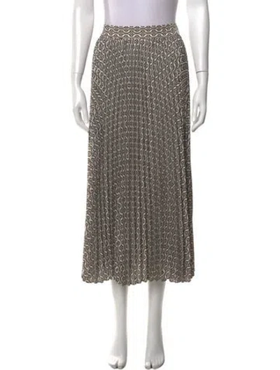 Pre-owned Maje Printed Midi Length Skirt In Neutral