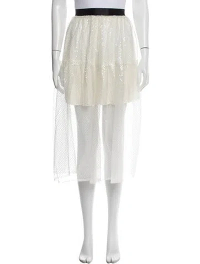 Pre-owned Maje Printed Midi Length Skirt In Neutral